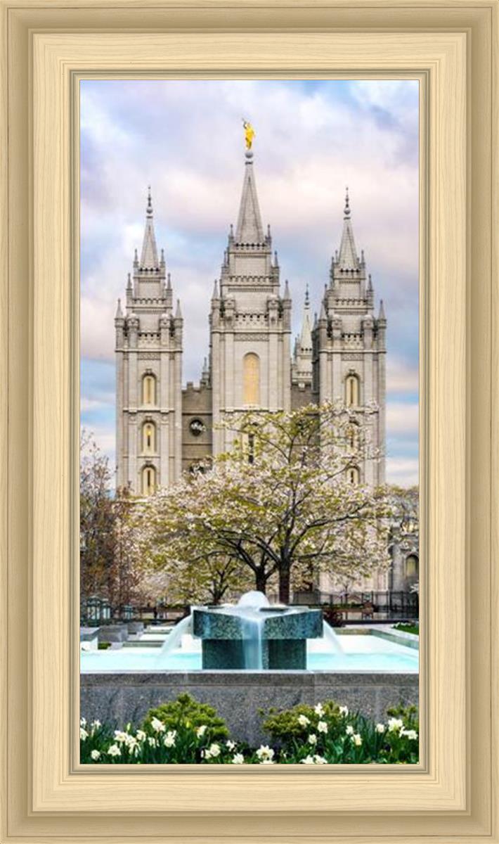 Salt Lake Temple Spring Fountain
