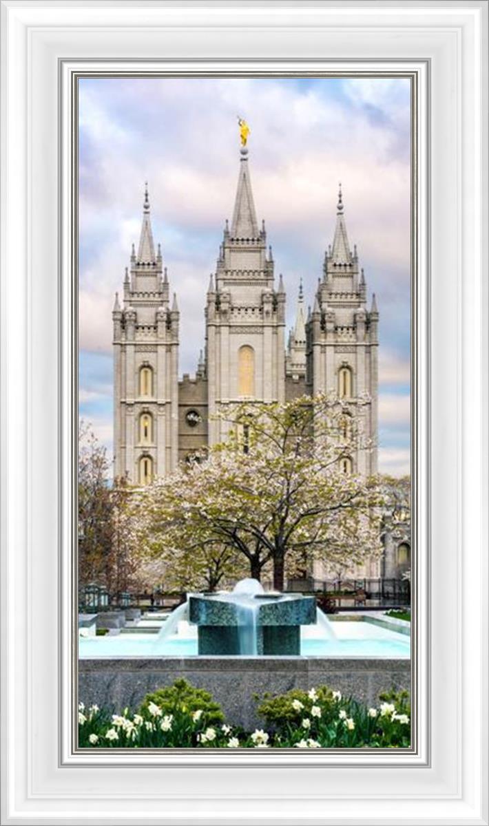 Salt Lake Temple Spring Fountain