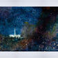 Provo Temple a Pillar of Fire by Night