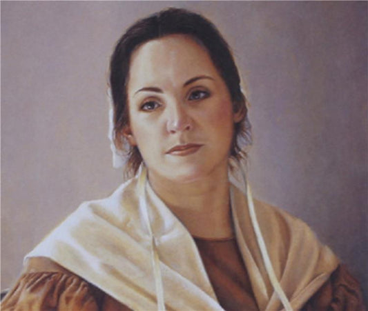 Elect Lady is a painting that depicts Emma Smith the valiant wife of Joseph Smith - Liz Lemon Swindle | Havenlight | latter-day saint artwork