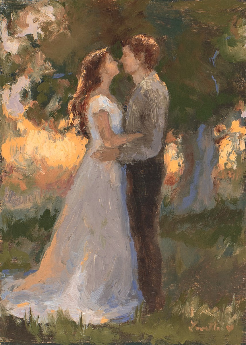 Lovers In An Evening Wood Gallery Wrap