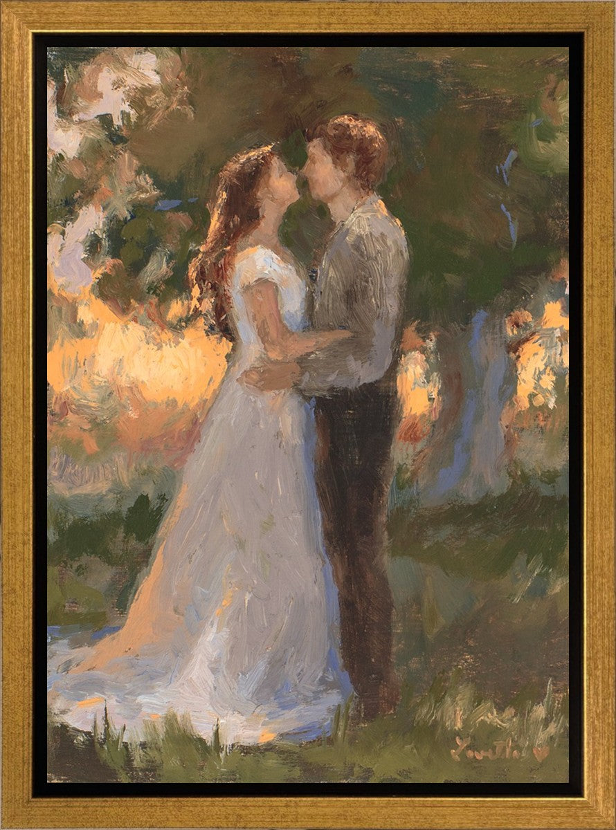 Lovers In An Evening Wood Gallery Wrap