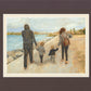 Family Walk On The Beach