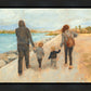 Family Walk On The Beach