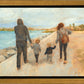 Family Walk On The Beach