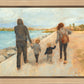 Family Walk On The Beach