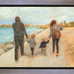 Family Walk On The Beach