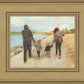 Family Walk On The Beach