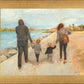 Family Walk On The Beach