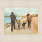 Family Walk On The Beach