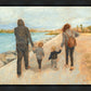 Family Walk On The Beach