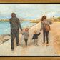 Family Walk On The Beach
