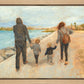 Family Walk On The Beach