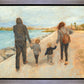 Family Walk On The Beach