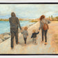 Family Walk On The Beach
