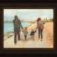 Family Walk On The Beach