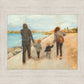 Family Walk On The Beach