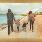 Family Walk On The Beach
