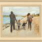 Family Walk On The Beach