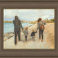 Family Walk On The Beach
