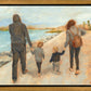 Family Walk On The Beach