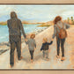 Family Walk On The Beach