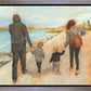 Family Walk On The Beach