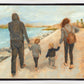 Family Walk On The Beach