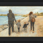 Family Walk On The Beach