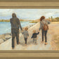 Family Walk On The Beach