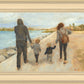 Family Walk On The Beach