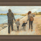 Family Walk On The Beach
