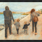 Family Walk On The Beach