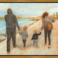 Family Walk On The Beach