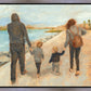 Family Walk On The Beach