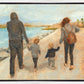 Family Walk On The Beach