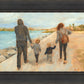 Family Walk On The Beach