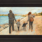 Family Walk On The Beach