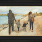 Family Walk On The Beach
