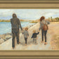 Family Walk On The Beach