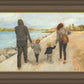 Family Walk On The Beach