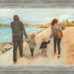 Family Walk On The Beach