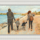 Family Walk On The Beach