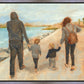 Family Walk On The Beach