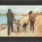 Family Walk On The Beach