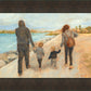 Family Walk On The Beach