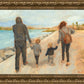 Family Walk On The Beach