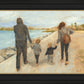 Family Walk On The Beach