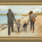 Family Walk On The Beach