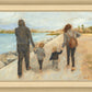 Family Walk On The Beach